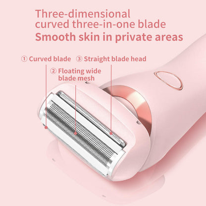 Unisex Electric Shaver with 2 Detachable Heads