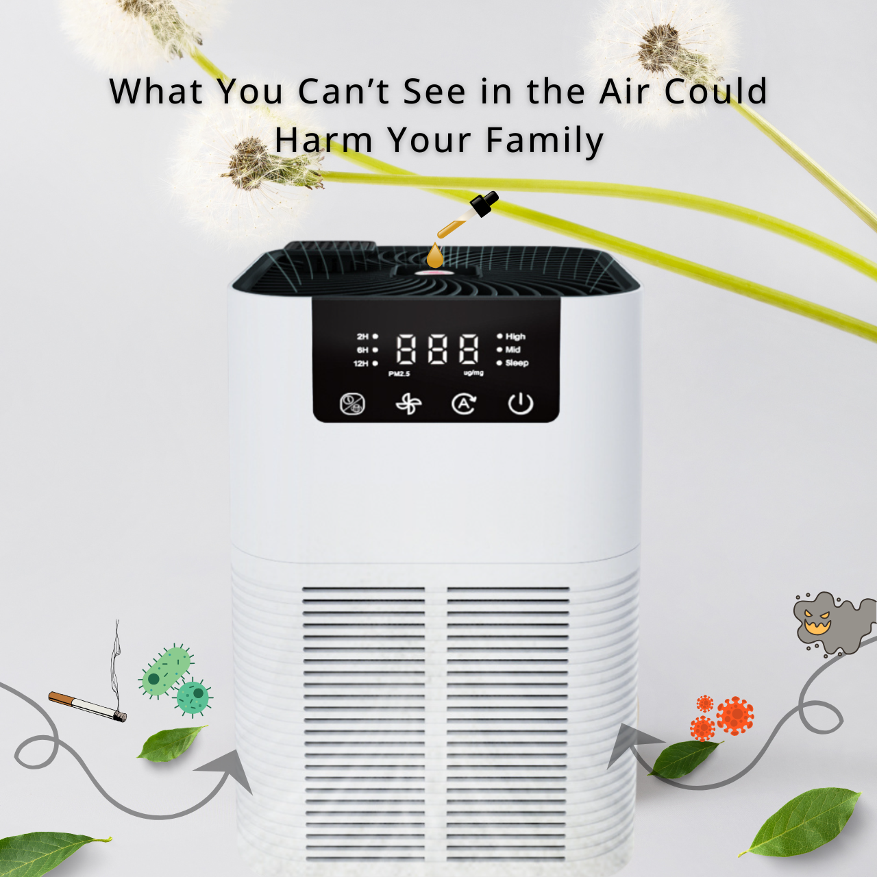 2-in-1 Air Purifier & Aromatherapy Diffuser