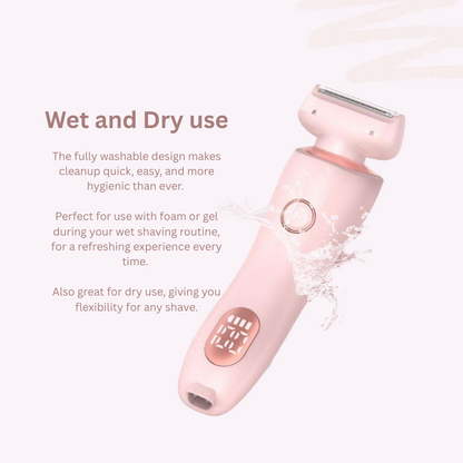 Unisex Electric Shaver with 2 Detachable Heads